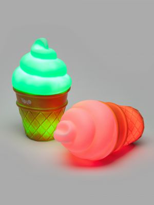 מנורת גלידה משנה צבעים- תכלת